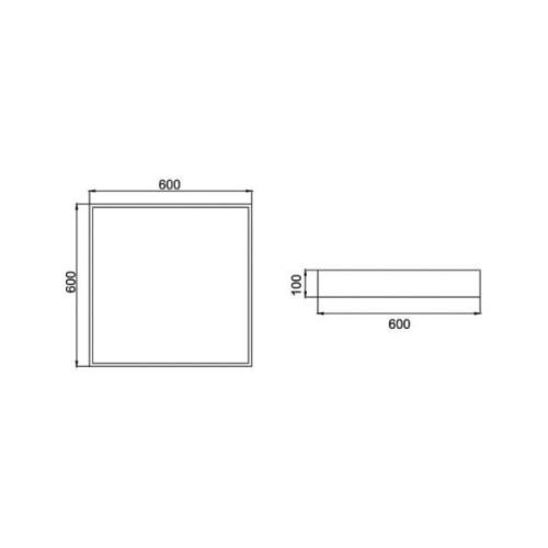 BRUMBERG LED-loftslampe Biro Square, tænd/sluk, hvid, 3.000 K