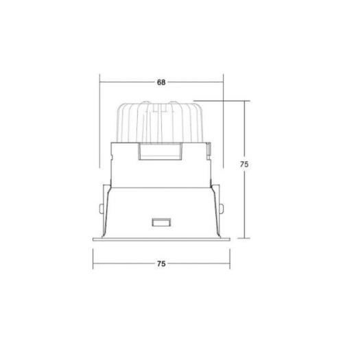 BRUMBERG Binato DALI downlight tilslutningsboks 2.700 K hvid