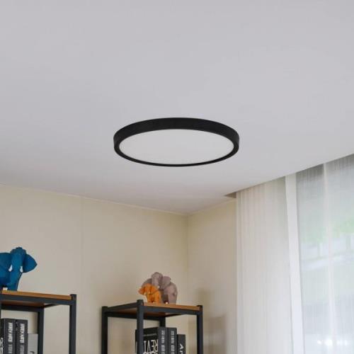 Lindby Smart LED-loftlampe Pravin, Ø 50 cm, CCT, sort