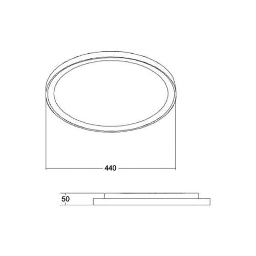 BRUMBERG loftlampe Sunny Midi, DALI, 3.000 K, hvid