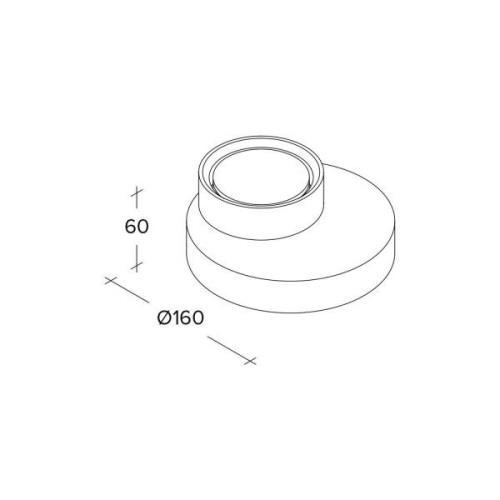 Demetra loftlampe, Ø 16 cm, hvid, gips, GX53