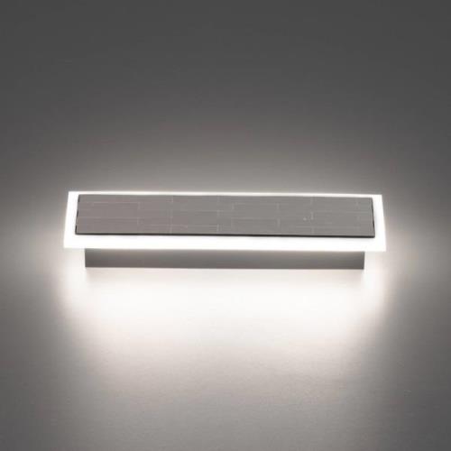 LED-væglampe Aluro, metal, nikkelfarvet, CCT, dæmpbar