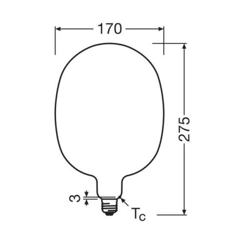 OSRAM LED Vintage 1906 Balloon E27 7,3W 2700K mat dæmpbar