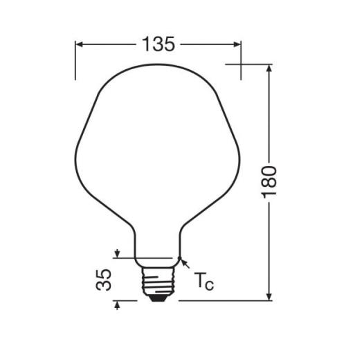 OSRAM LED Vintage 1906 Big Apple E27 7,3W 2700K mat dæmpbar