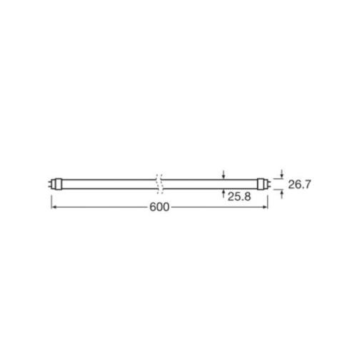 OSRAM LED-rørpære T8 6,6W Bio-Lumilux 965 60cm