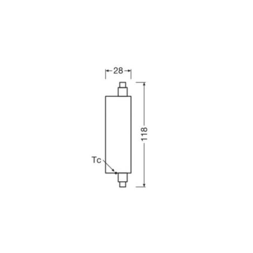 OSRAM LED-pære R7s 20W rør 3.000K 300°