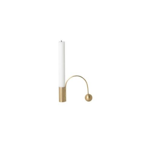 ferm LIVING Lysestage Balance, poleret, messing, 9,5 cm