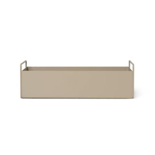 ferm LIVING Plant Box Small, beige, 45 x 16 x 14 cm, stål