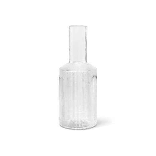 ferm LIVING Ripple-karaffel, klar, 1 liter, glas, mundblæst