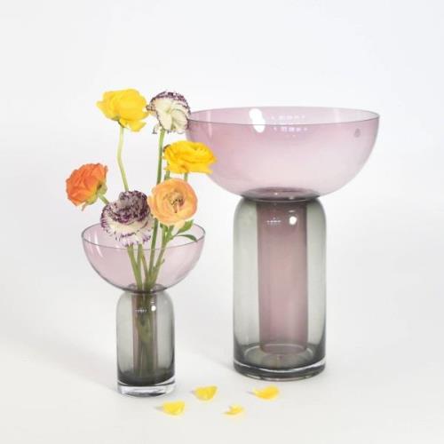 AYTM Vase Torus, pink, Ø 25 cm, højde 33 cm, glas