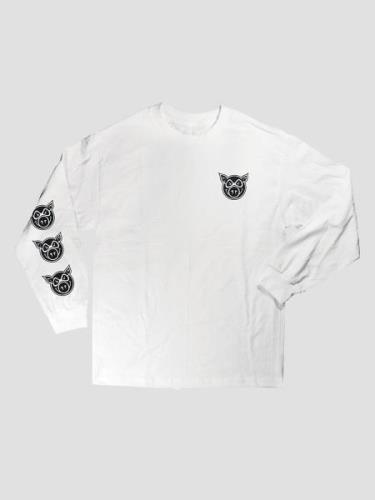 Pig Wheels Multi Langærmet t-shirt hvid