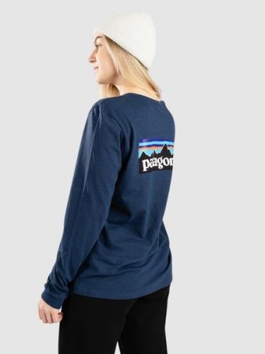Patagonia P-6 Logo Responsibili Langærmet t-shirt blå