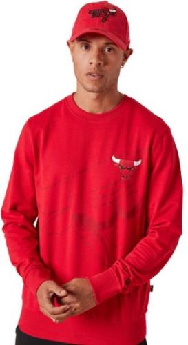 New Era Washed Pack Chicago Bulls Sweatshirt Herrer Tøj Rød L