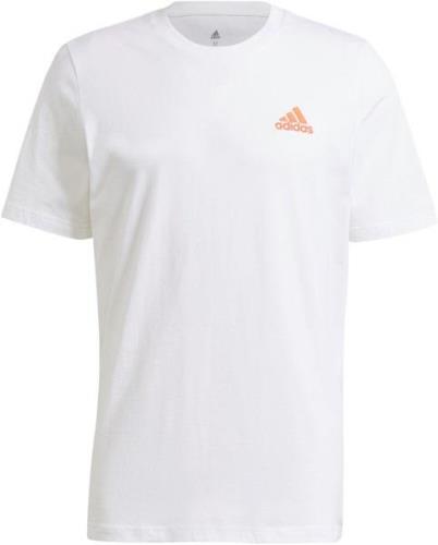 Adidas Essentials Embroidered Small Logo Tshirt Herrer Tøj Hvid S