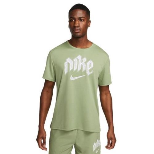 Nike Drifit Run Division Miler Tshirt Herrer Tøj Grøn S