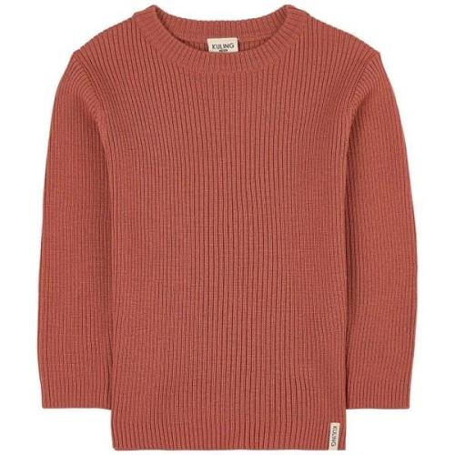Kuling Ribstrikket Uldsweater Burnt Pink | Lyserød | 74/80 cm