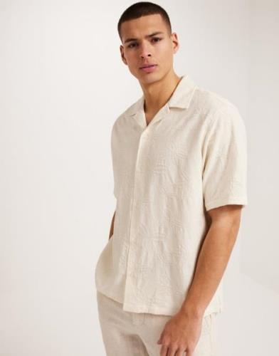 Woodbird WBSunny Mesh Shirt Kortærmede skjorter Beige