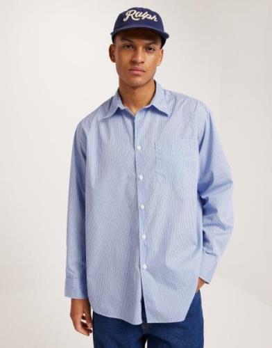 Jack & Jones Jorbill Poplin Oversized Shirt Ls Skjorter Blå