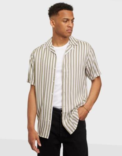 Only & Sons Onswayne Life Ss Viscose Shirt Noos Stribede skjorter Tern...