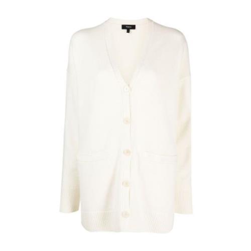 Ivory Elbow-Patch Cardigan