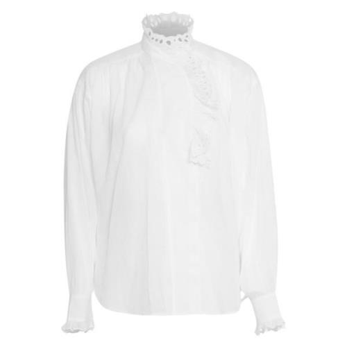 Hvid Kanio Bluse med Knappelukning