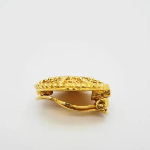 Brugte Guld Metal Chanel Øreringe