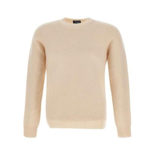 Hvid Lammeuld Crewneck Sweater