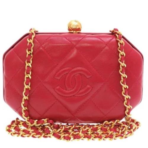 Rød Læder Chanel Skuldertaske