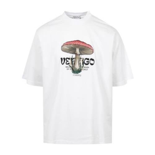 Vertigo Mushroom Print Hvid T-Shirt