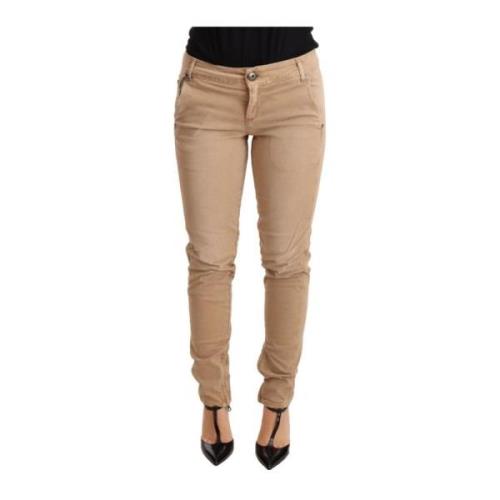 Ermanno Scervino Brown Low Waist Skinny Denim Bukse Bomuld Jeans