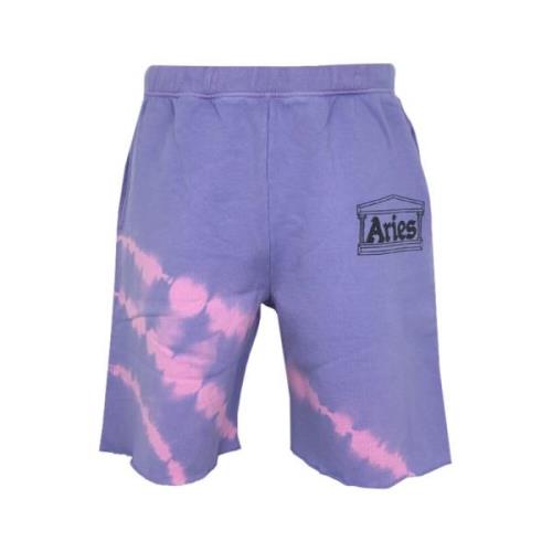 TIE DYE TEMPLE SWEATSHORTS