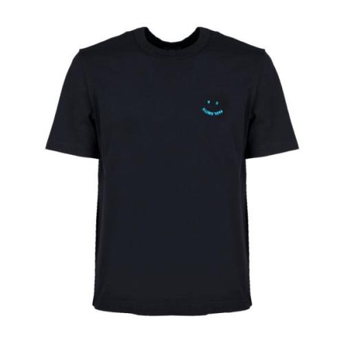 Bomuld Happy T-Shirt med Ikonisk Smil Logo