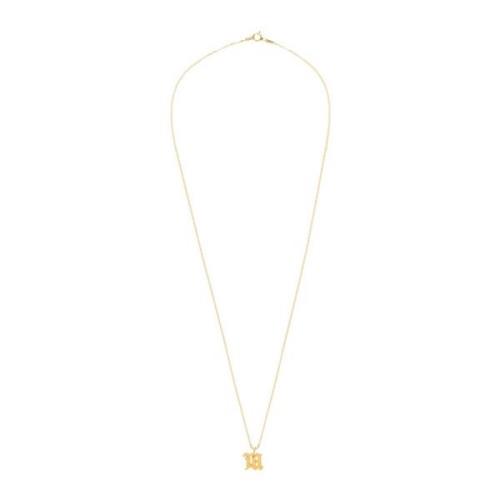 Gold necklace with monogram