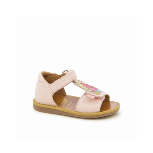 Perle Pink Baby Sandaler med Sommerfugl