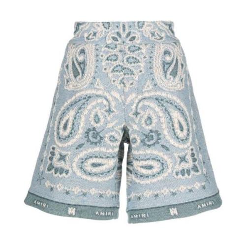 Paisley-Broderede Shorts