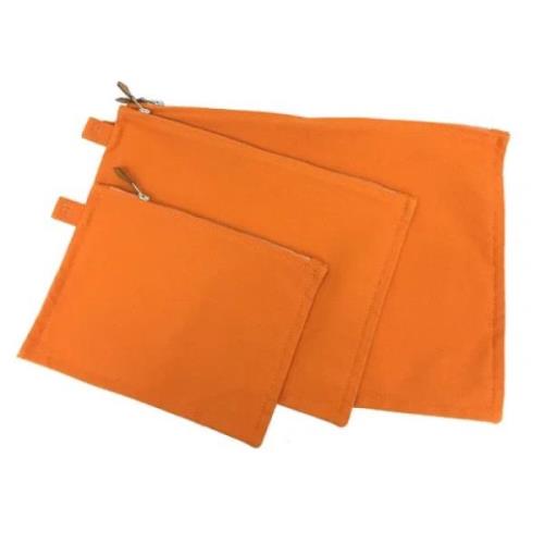 Brugt Orange Bomuld Hermès Clutch