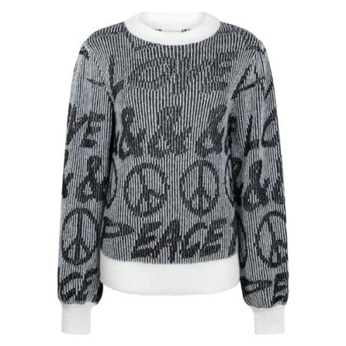 Love and Peace Pullover | Sort Hvid