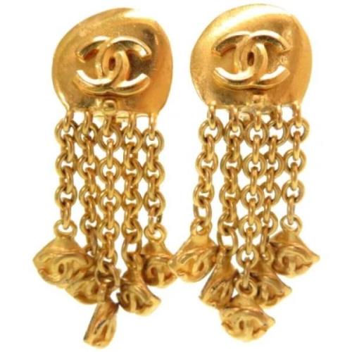 Guld Metal Chanel Øreringe