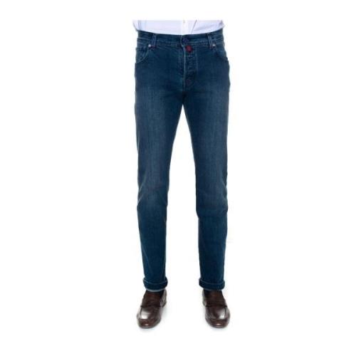 Slim-Fit Stone Washed Denim Jeans