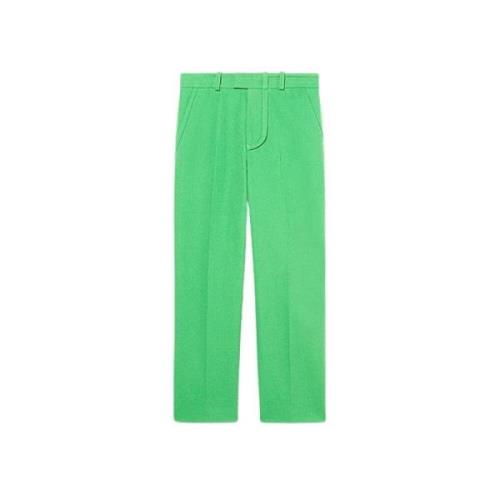 Grønne højtaljede bukser med lige ben