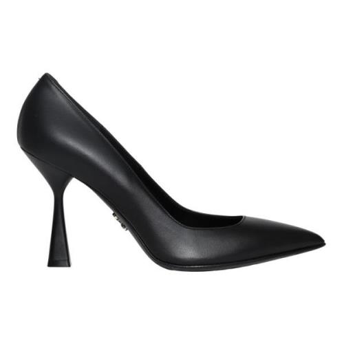 Sorte Læder Kira Pumps - 7 cm Hæl