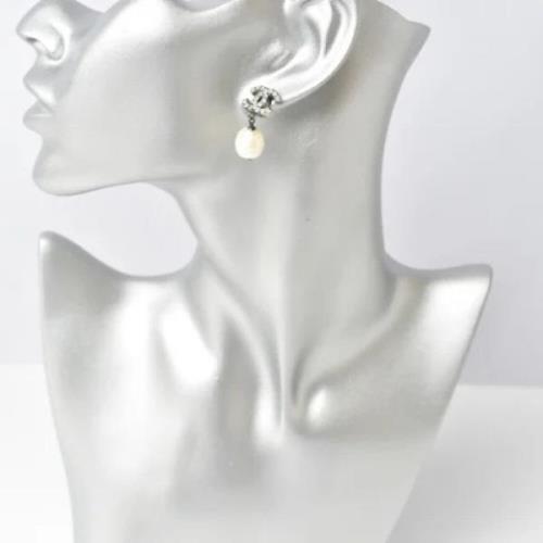 Brugte sølvmetal Chanel øreringe