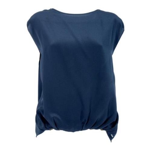 Silke Jersey T-shirt i Blå
