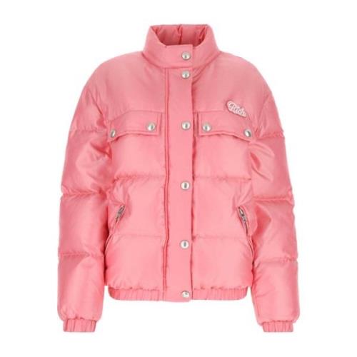 Pink Nylon Bland Down Jacket
