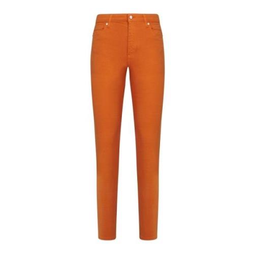 Orange Slim-fit Denim Jeans