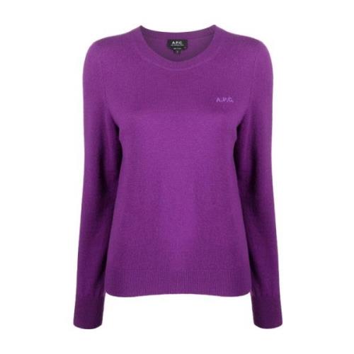 Lilla Sweater med Creweckline