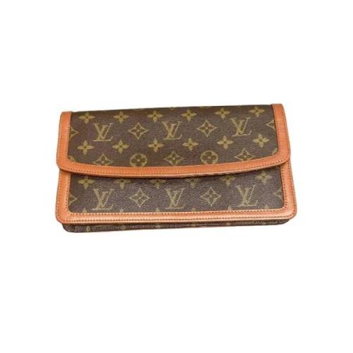 Brun Læder Louis Vuitton Clutch