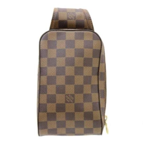 Brugt Brun Lærred Louis Vuitton Crossbody Taske