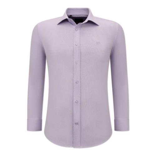 Oxford-skjorter i ensfarvet til mænd - 3128