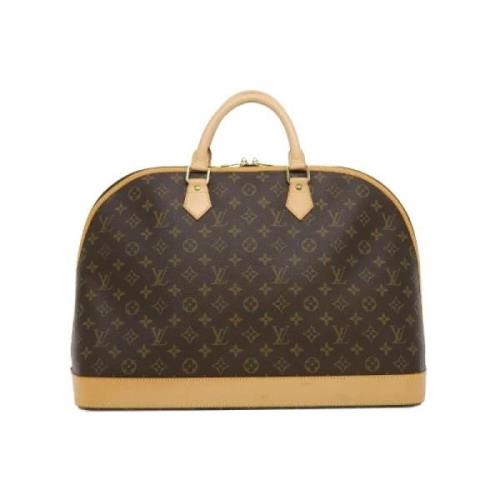 Brugt Brunt Lærred Louis Vuitton Alma Boston Taske